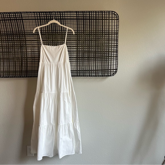 Reformation East Square Neck Open Back Tiered Maxi Dress - Picture 1 of 12